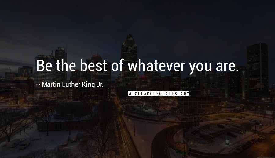 Martin Luther King Jr. Quotes: Be the best of whatever you are.