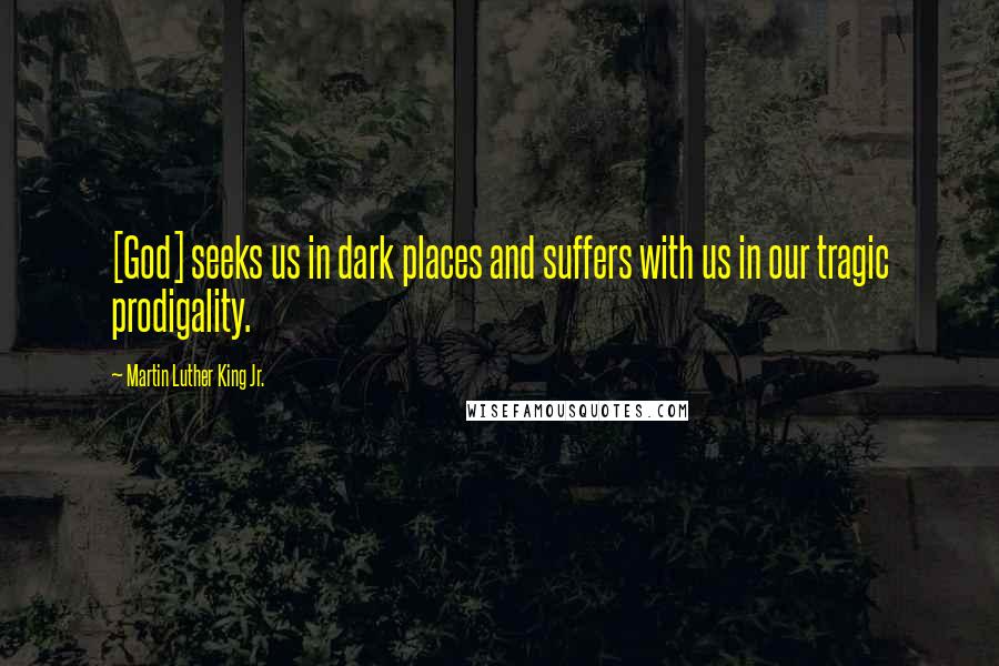 Martin Luther King Jr. Quotes: [God] seeks us in dark places and suffers with us in our tragic prodigality.