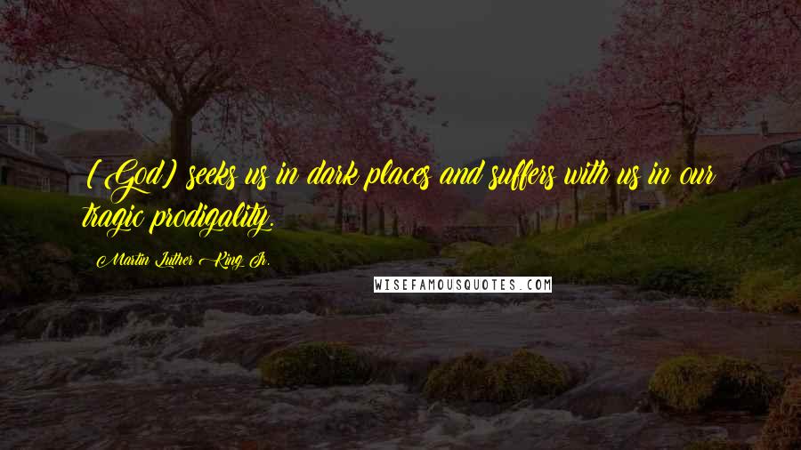 Martin Luther King Jr. Quotes: [God] seeks us in dark places and suffers with us in our tragic prodigality.