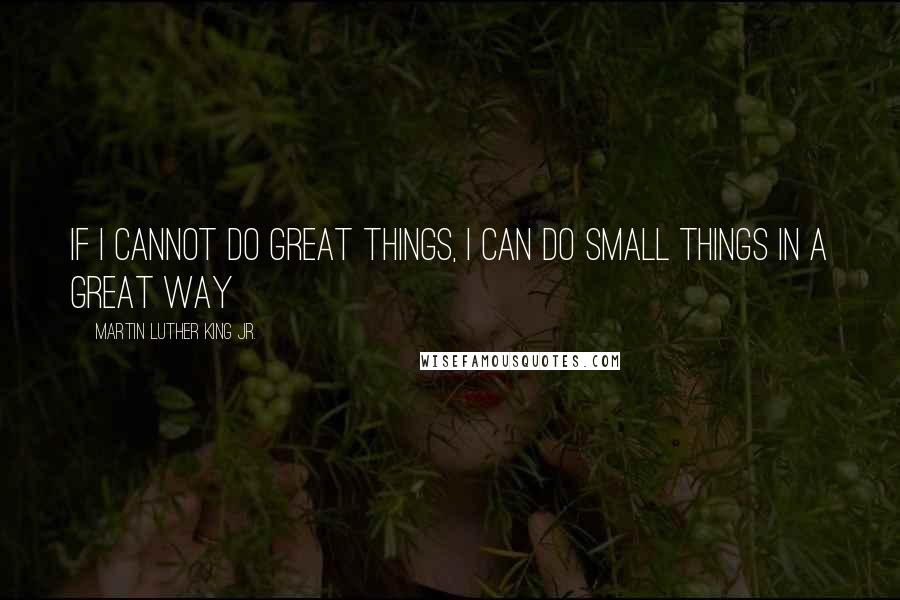 Martin Luther King Jr. Quotes: If I cannot do great things, I can do small things in a great way