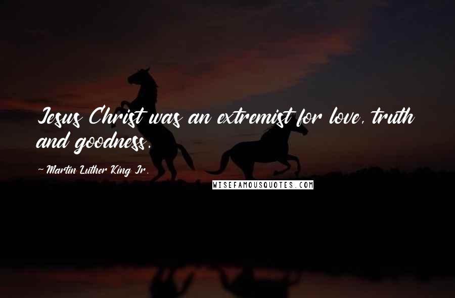 Martin Luther King Jr. Quotes: Jesus Christ was an extremist for love, truth and goodness.