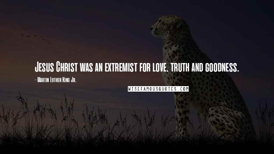 Martin Luther King Jr. Quotes: Jesus Christ was an extremist for love, truth and goodness.