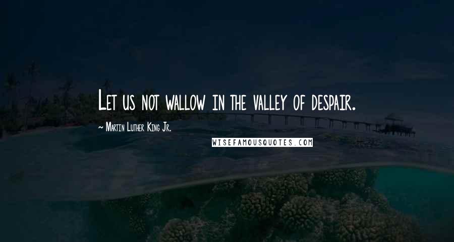 Martin Luther King Jr. Quotes: Let us not wallow in the valley of despair.