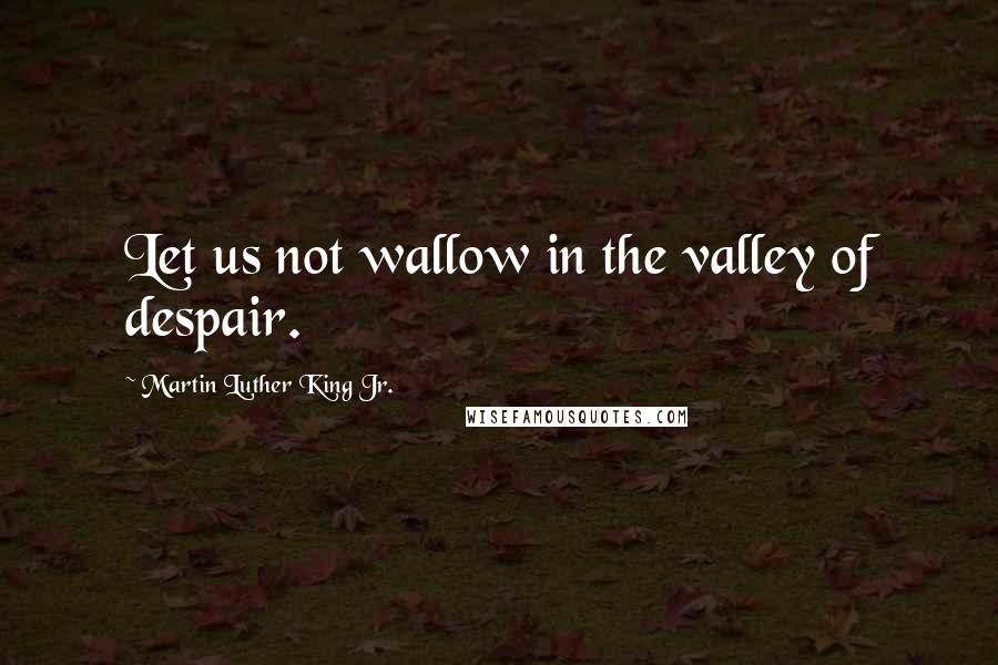 Martin Luther King Jr. Quotes: Let us not wallow in the valley of despair.