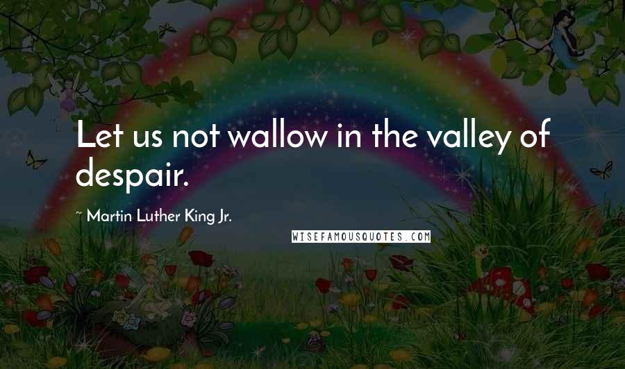 Martin Luther King Jr. Quotes: Let us not wallow in the valley of despair.