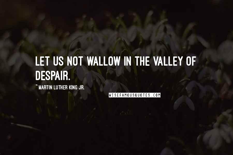 Martin Luther King Jr. Quotes: Let us not wallow in the valley of despair.