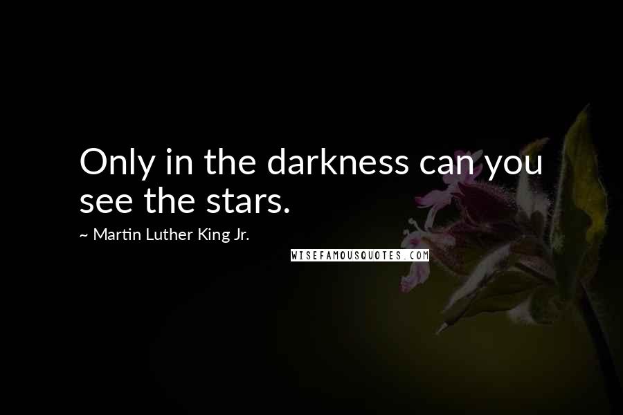 Martin Luther King Jr. Quotes: Only in the darkness can you see the stars.
