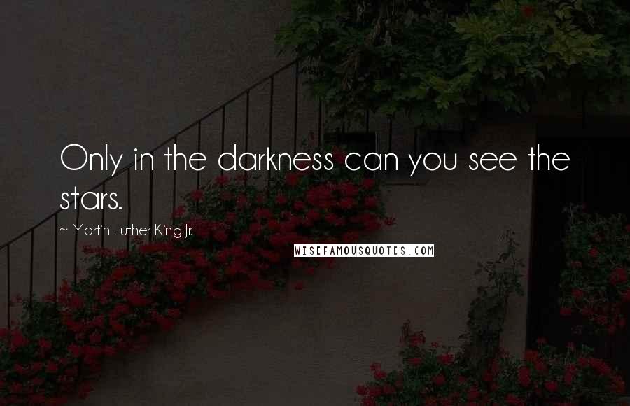 Martin Luther King Jr. Quotes: Only in the darkness can you see the stars.