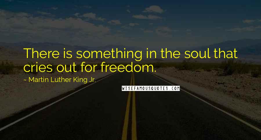 Martin Luther King Jr. Quotes: There is something in the soul that cries out for freedom.