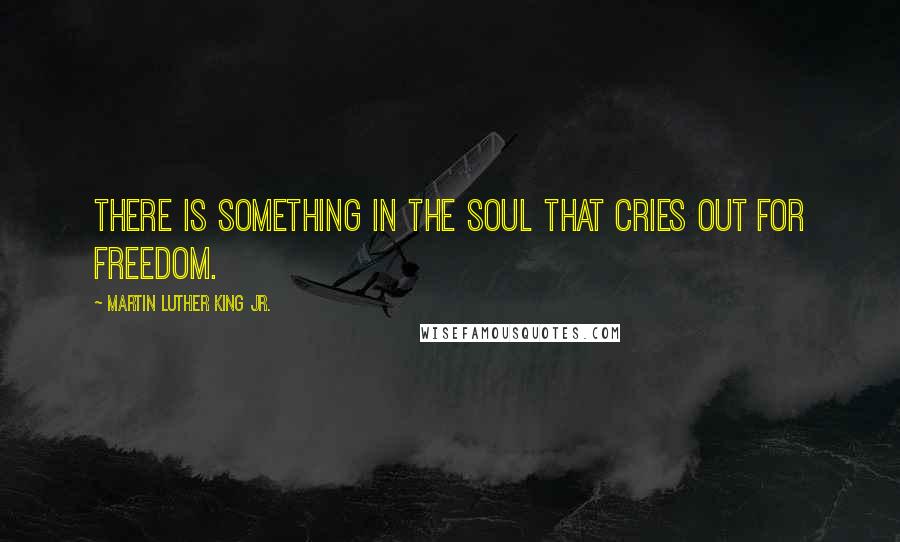 Martin Luther King Jr. Quotes: There is something in the soul that cries out for freedom.