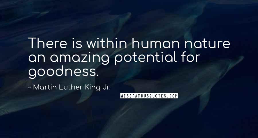 Martin Luther King Jr. Quotes: There is within human nature an amazing potential for goodness.