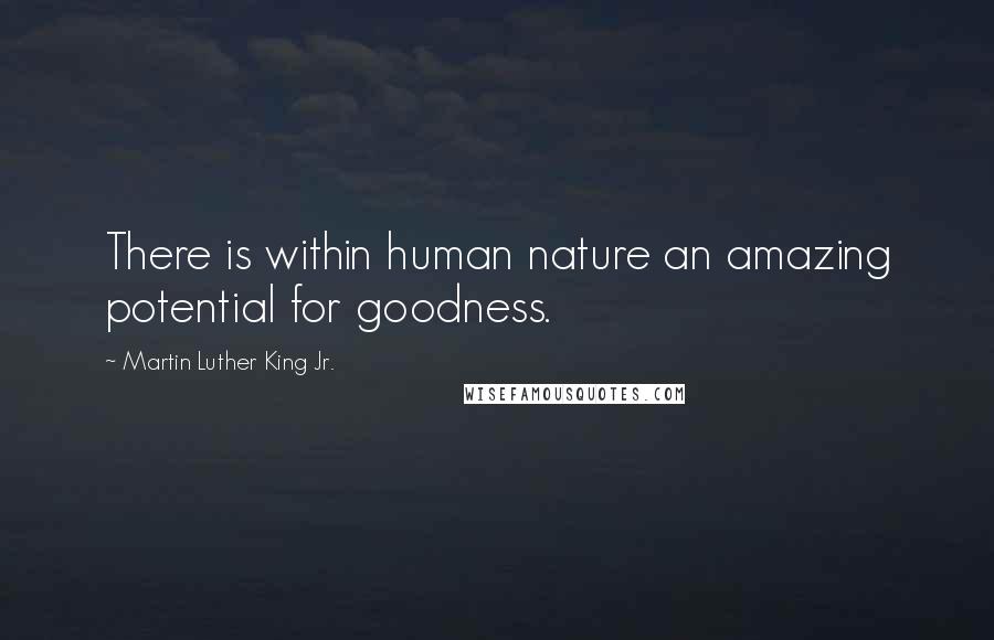 Martin Luther King Jr. Quotes: There is within human nature an amazing potential for goodness.