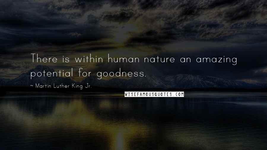 Martin Luther King Jr. Quotes: There is within human nature an amazing potential for goodness.