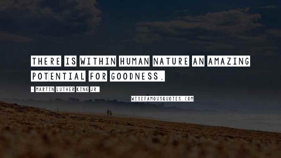 Martin Luther King Jr. Quotes: There is within human nature an amazing potential for goodness.