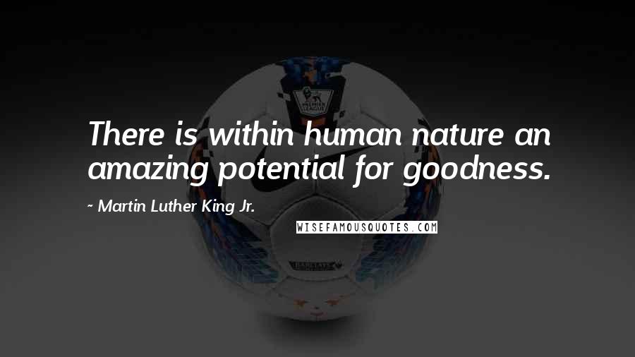 Martin Luther King Jr. Quotes: There is within human nature an amazing potential for goodness.