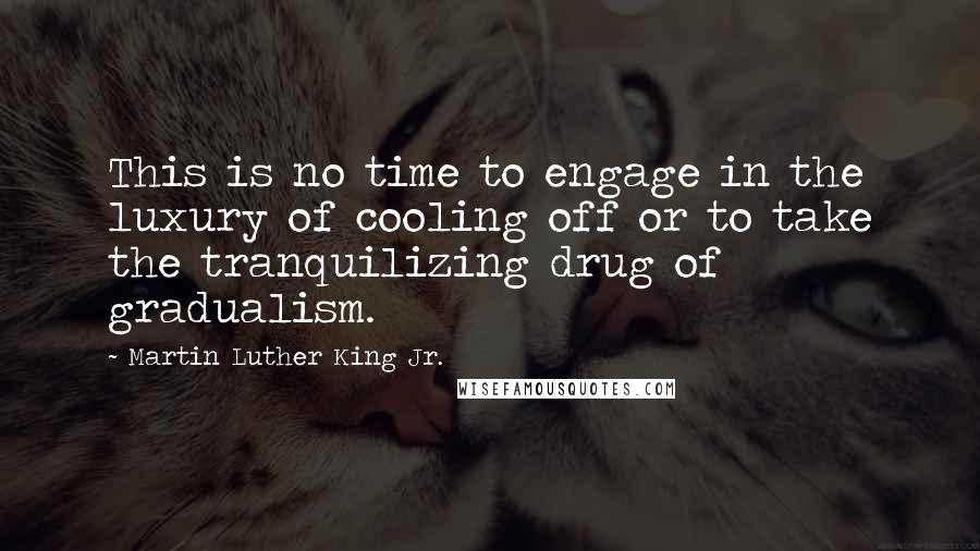 Martin Luther King Jr. Quotes: This is no time to engage in the luxury of cooling off or to take the tranquilizing drug of gradualism.