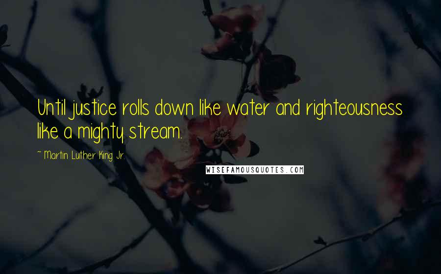 Martin Luther King Jr. Quotes: Until justice rolls down like water and righteousness like a mighty stream.