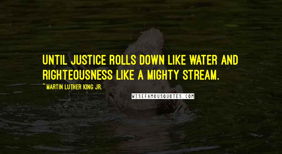 Martin Luther King Jr. Quotes: Until justice rolls down like water and righteousness like a mighty stream.