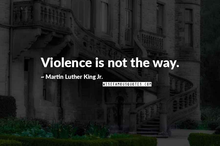 Martin Luther King Jr. Quotes: Violence is not the way.