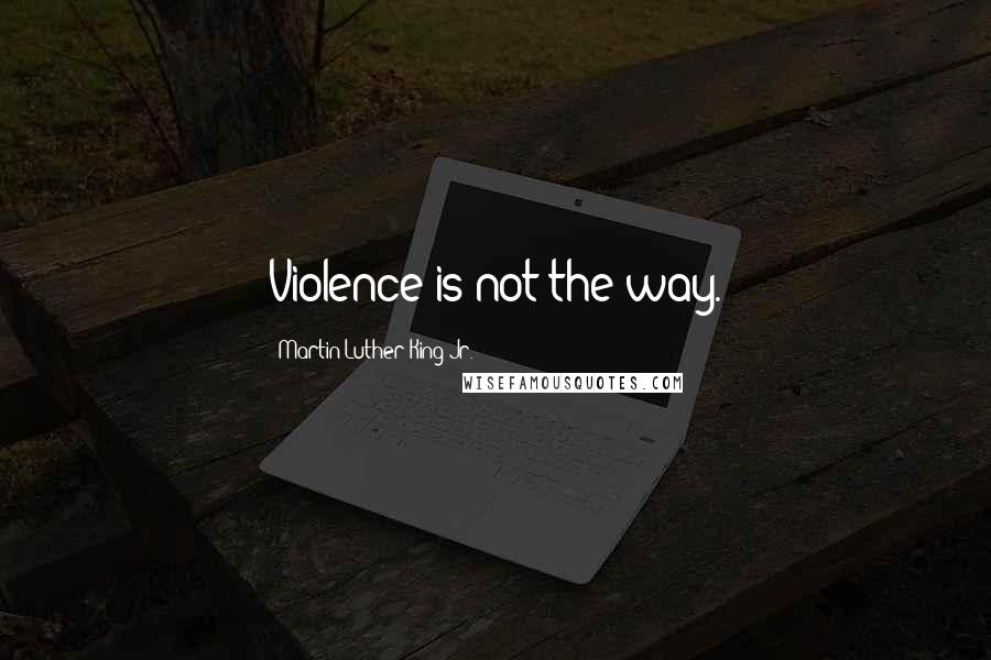 Martin Luther King Jr. Quotes: Violence is not the way.