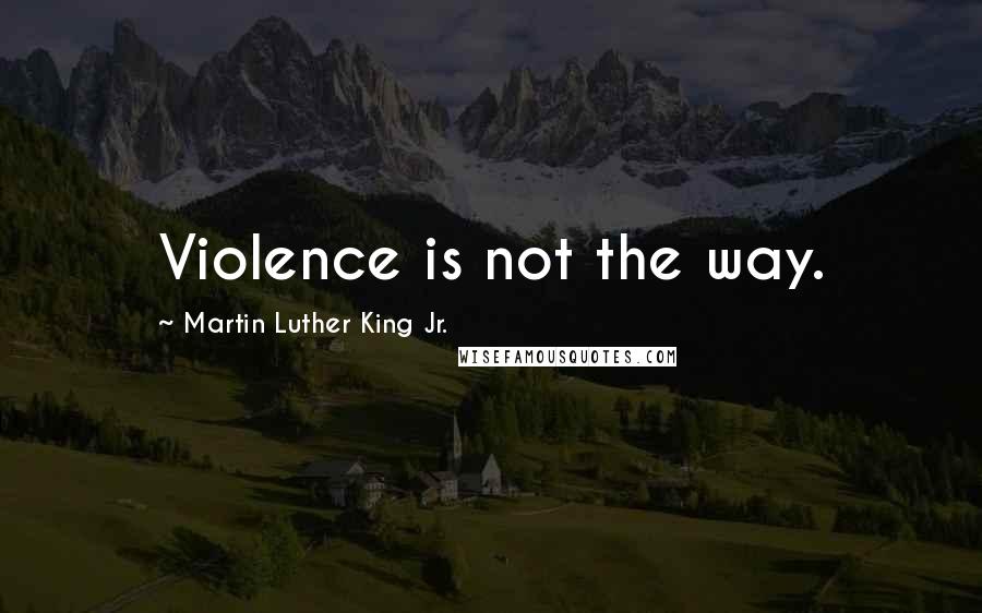 Martin Luther King Jr. Quotes: Violence is not the way.