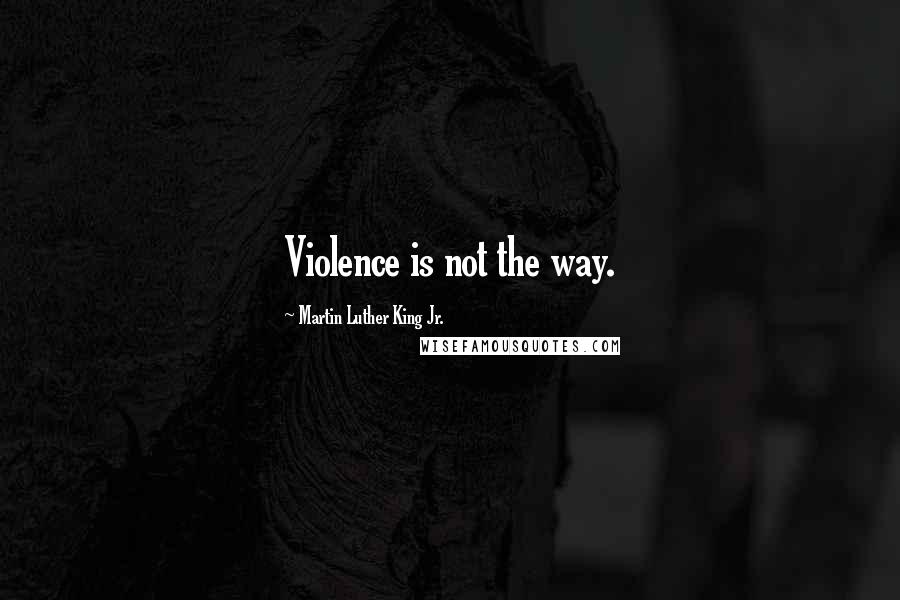 Martin Luther King Jr. Quotes: Violence is not the way.