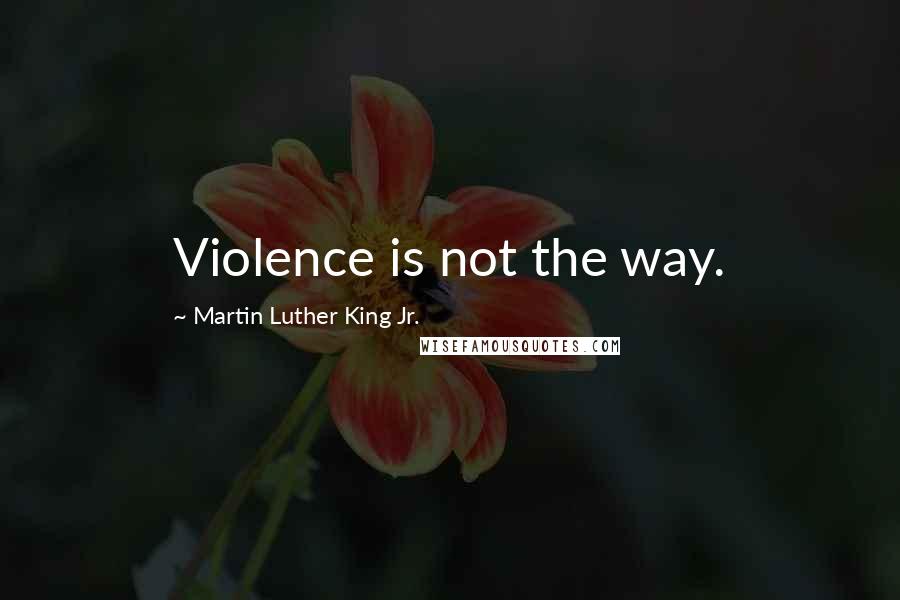 Martin Luther King Jr. Quotes: Violence is not the way.