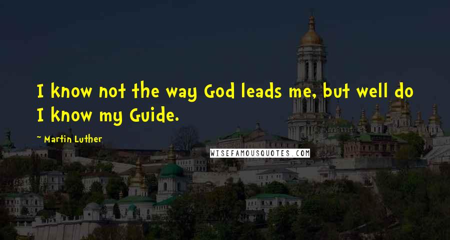 Martin Luther Quotes: I know not the way God leads me, but well do I know my Guide.