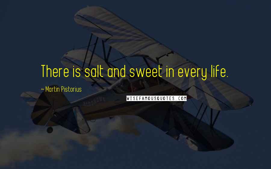 Martin Pistorius Quotes: There is salt and sweet in every life.