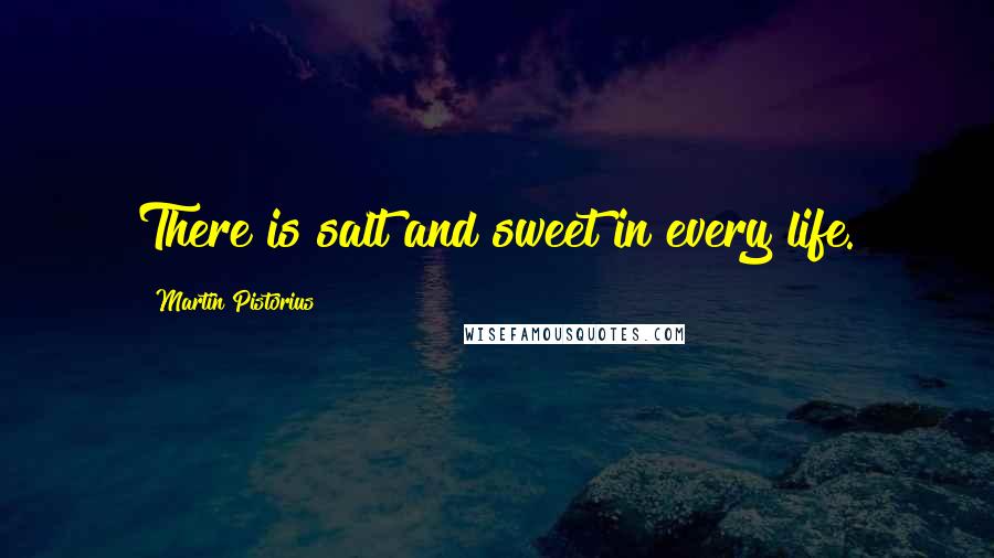 Martin Pistorius Quotes: There is salt and sweet in every life.