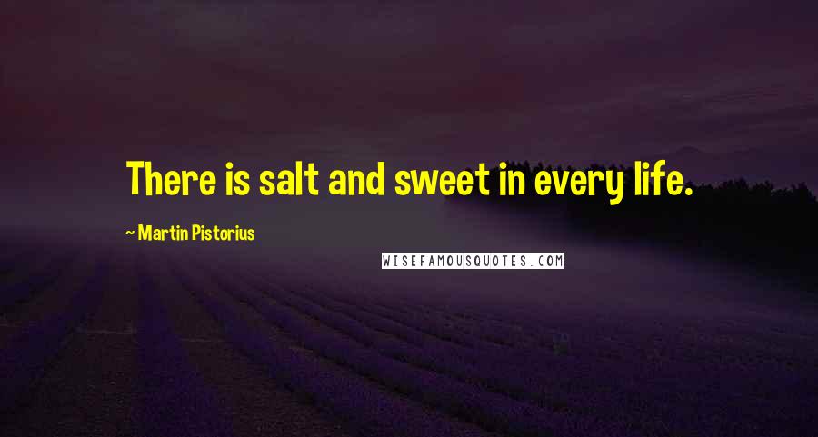 Martin Pistorius Quotes: There is salt and sweet in every life.