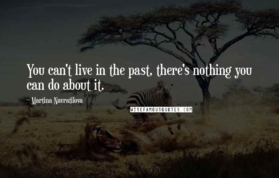 Martina Navratilova Quotes: You can't live in the past, there's nothing you can do about it.