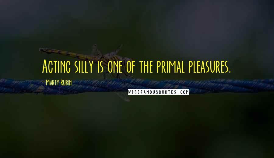 Marty Rubin Quotes: Acting silly is one of the primal pleasures.