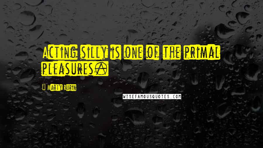 Marty Rubin Quotes: Acting silly is one of the primal pleasures.