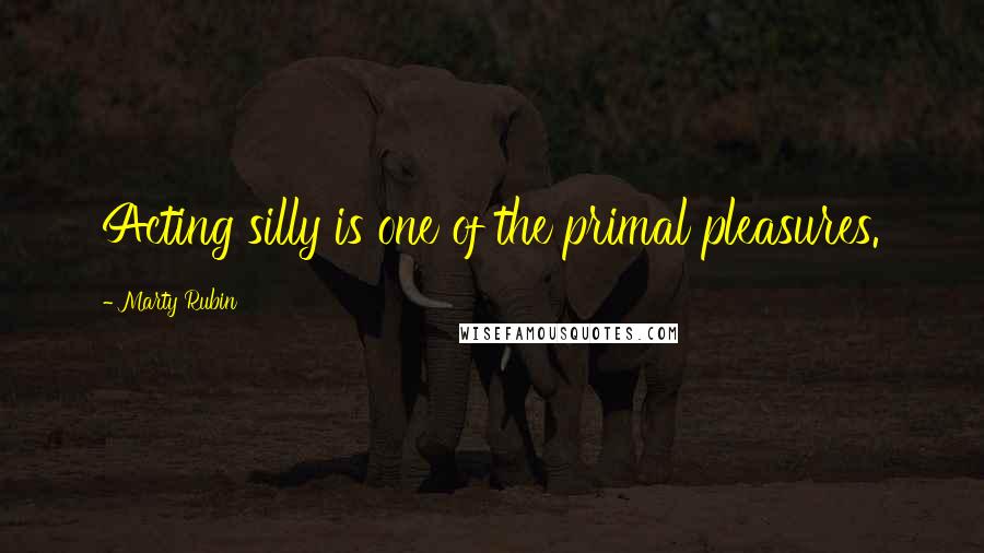 Marty Rubin Quotes: Acting silly is one of the primal pleasures.