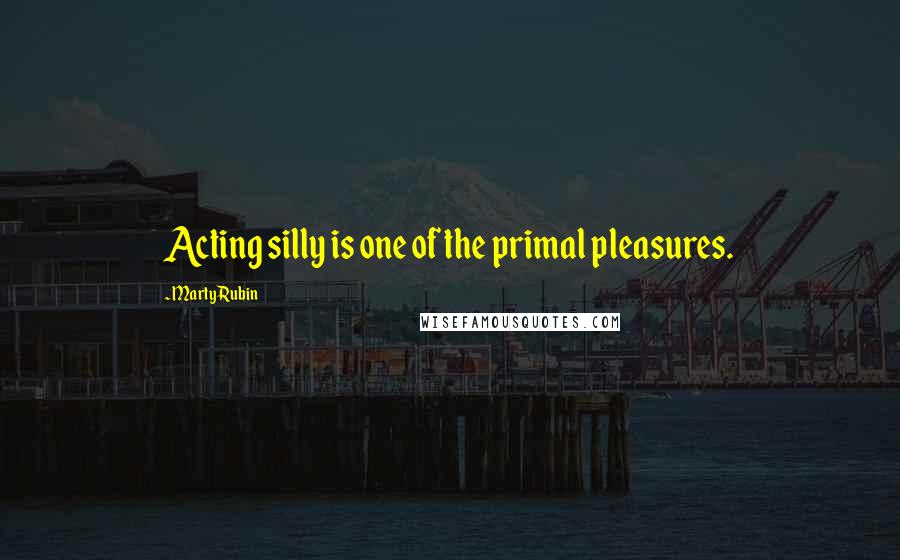 Marty Rubin Quotes: Acting silly is one of the primal pleasures.