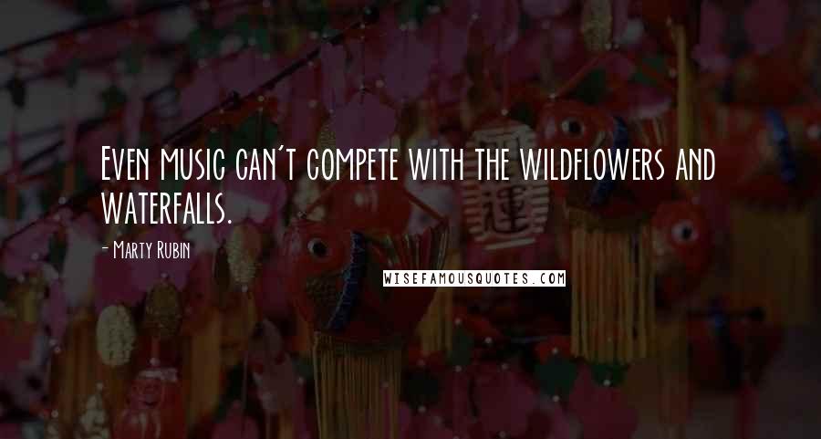 Marty Rubin Quotes: Even music can't compete with the wildflowers and waterfalls.