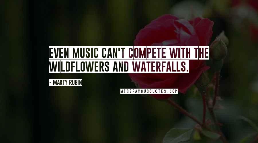 Marty Rubin Quotes: Even music can't compete with the wildflowers and waterfalls.