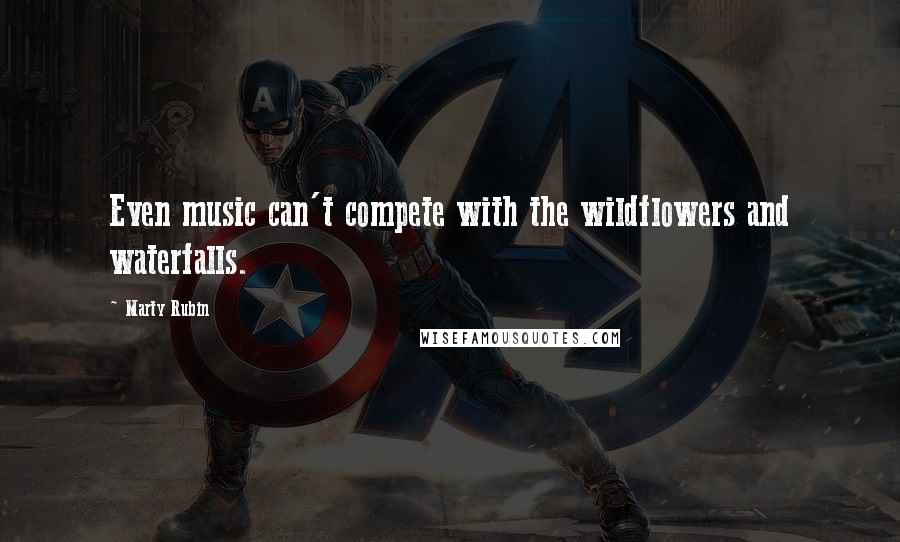 Marty Rubin Quotes: Even music can't compete with the wildflowers and waterfalls.