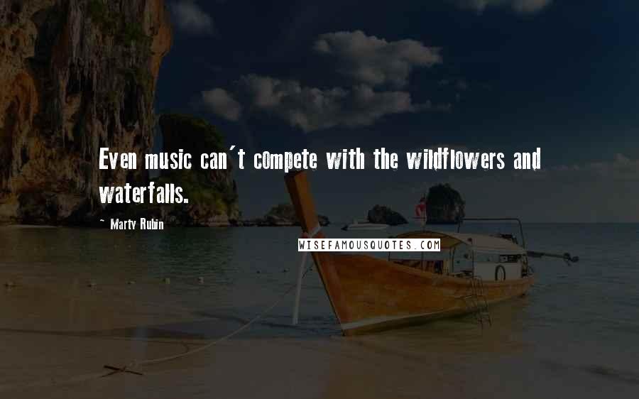 Marty Rubin Quotes: Even music can't compete with the wildflowers and waterfalls.