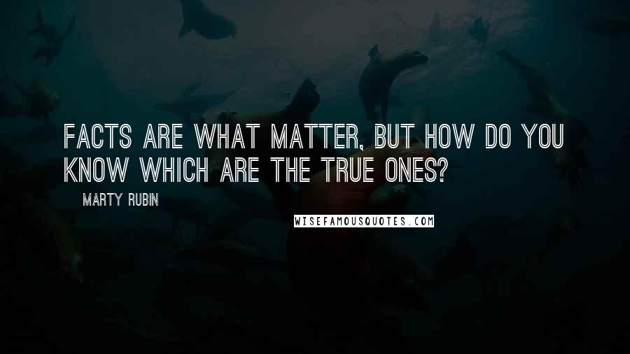 Marty Rubin Quotes: Facts are what matter, but how do you know which are the true ones?