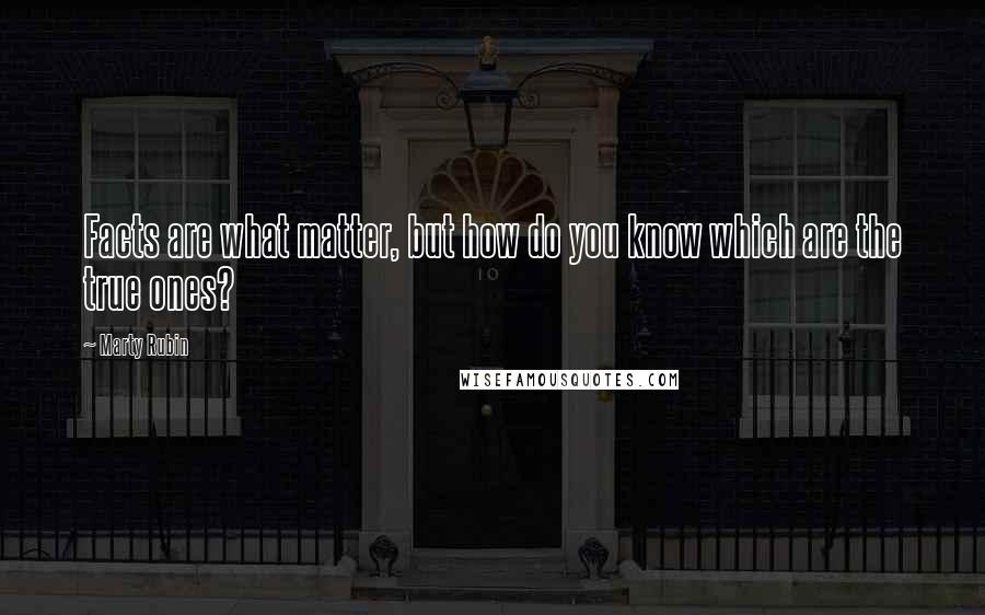 Marty Rubin Quotes: Facts are what matter, but how do you know which are the true ones?