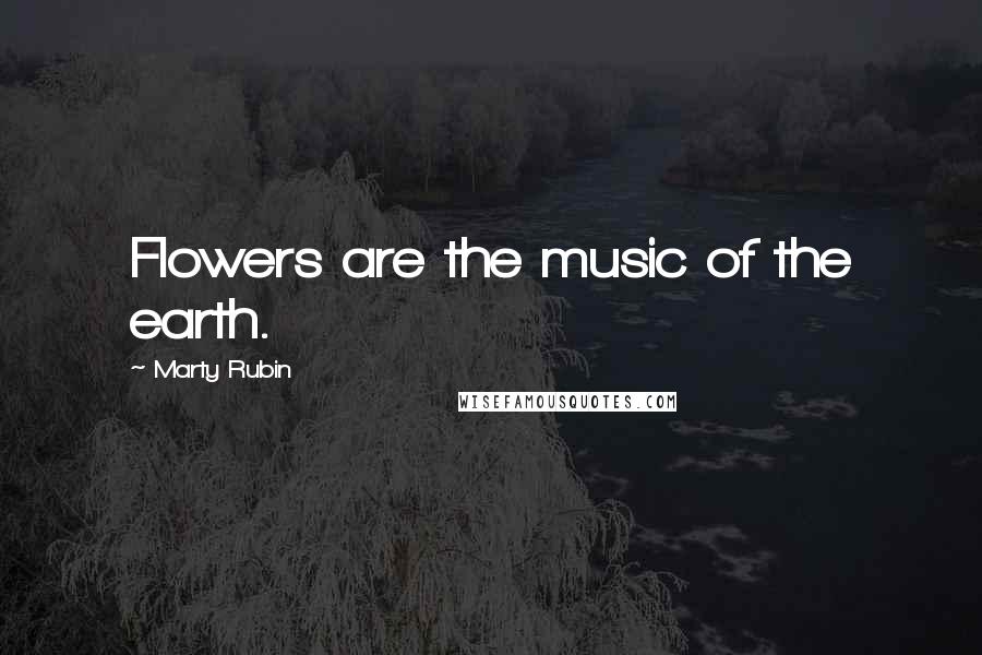 Marty Rubin Quotes: Flowers are the music of the earth.
