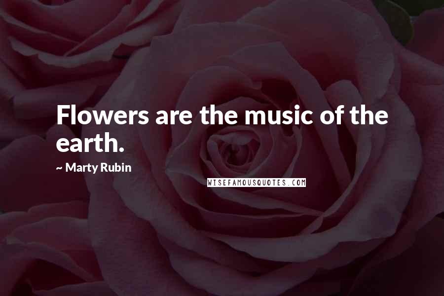Marty Rubin Quotes: Flowers are the music of the earth.
