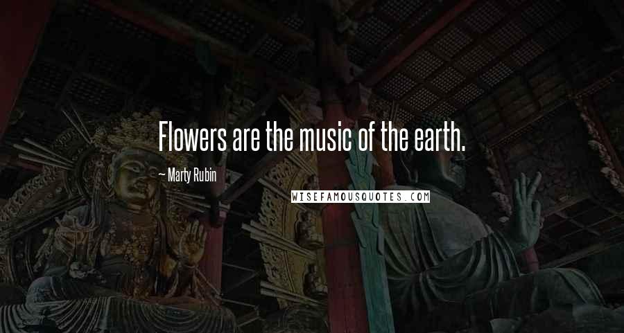 Marty Rubin Quotes: Flowers are the music of the earth.