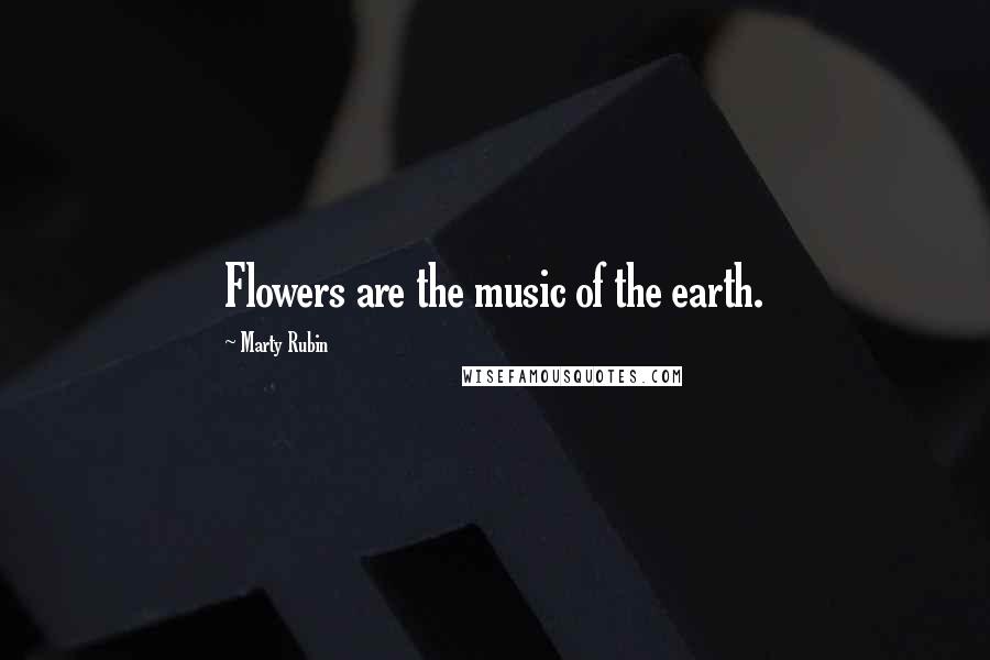 Marty Rubin Quotes: Flowers are the music of the earth.