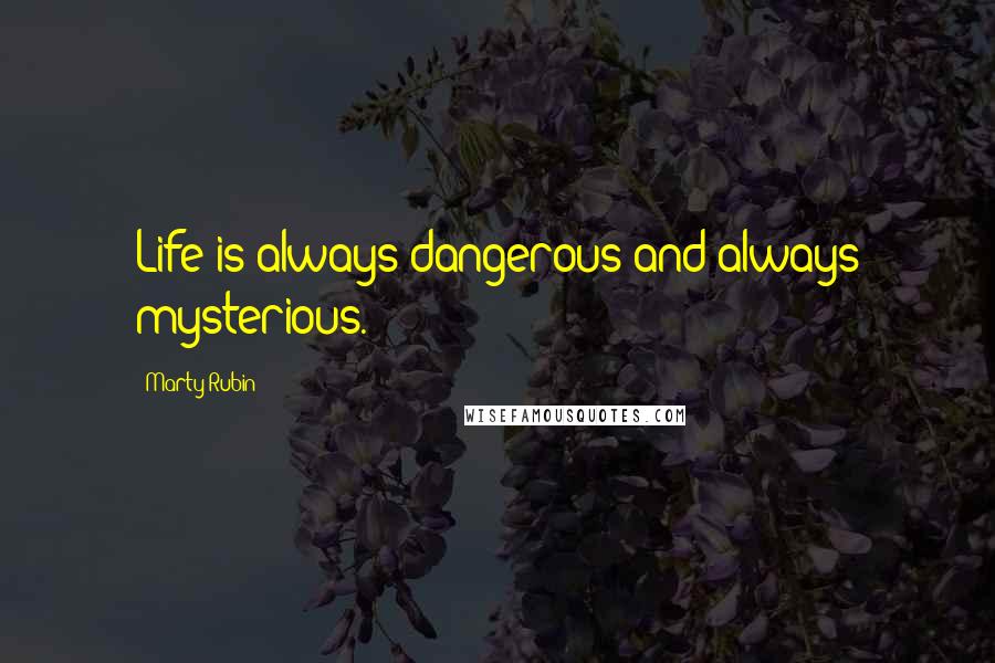 Marty Rubin Quotes: Life is always dangerous and always mysterious.