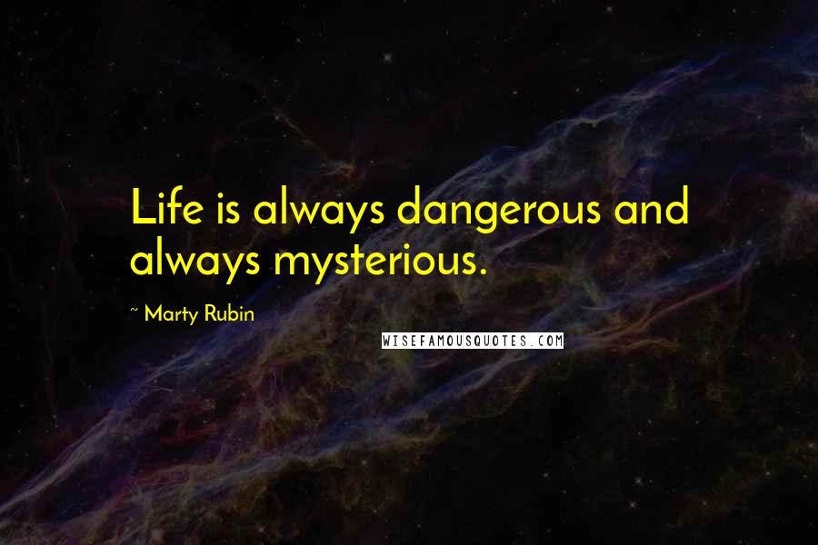 Marty Rubin Quotes: Life is always dangerous and always mysterious.