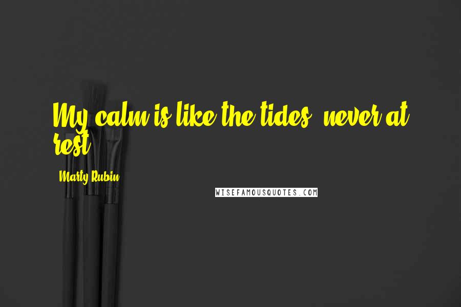 Marty Rubin Quotes: My calm is like the tides: never at rest.