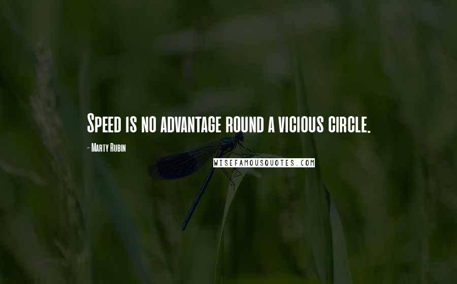 Marty Rubin Quotes: Speed is no advantage round a vicious circle.